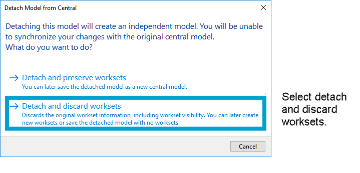 how-do-i-detach-a-revit-project-from-central-openings-studio